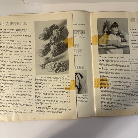 Vintage Knitting and Crocheting for Beginners Book Mary Maxim Book - Picture 3 of 9